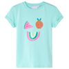 vidaXL Camiseta infantil verde menta claro 140