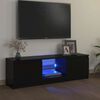 vidaXL Mueble para TV con luces LED negro 120x30x36 cm