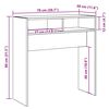 vidaXL Mesa consola madera de ingeniería envejecida 78x30x80 cm