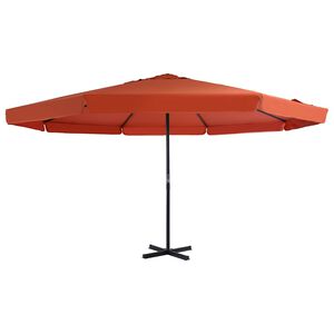 vidaXL Sombrilla de jard&iacute;n con palo de aluminio 500 cm terracota