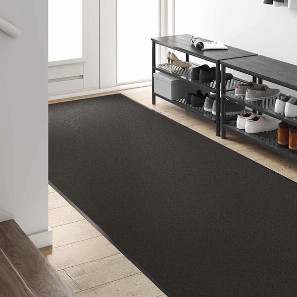 vidaXL Felpudo Otro Negro 120 x 250 cm Polipropileno y vinilo