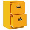vidaXL Mueble archivador con caj&oacute;n Amarillo Mostaza 44 x 50 x 106.5 cm
