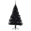 vidaXL &Aacute;rbol de Navidad Artificial Preiluminado Negro 150 cm PVC