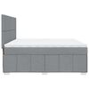 vidaXL Cama box spring con colch&oacute;n tela gris claro 200x200 cm