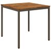 vidaXL Mesa de cena de jard&iacute;n Natural y Caf&eacute; 80 x 80,5 x 75 cm