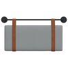 vidaXL Cabecera Colgante Liso Gris Claro 90 x 55 x 5 cm PU antiguo
