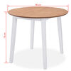 vidaXL Juego de comedor de MDF y madera de caucho 3 piezas blanco
