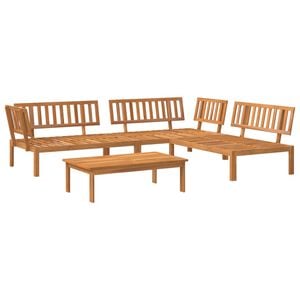 vidaXL Set de sof&aacute;s de palets de jard&iacute;n 4 pzas madera maciza de acacia