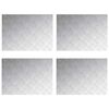 vidaXL Pelda&ntilde;o 4 uds. 70 x 50 cm Plateado Aluminio Rectangular