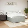vidaXL Cama box spring con colch&oacute;n terciopelo gris claro 140x200 cm