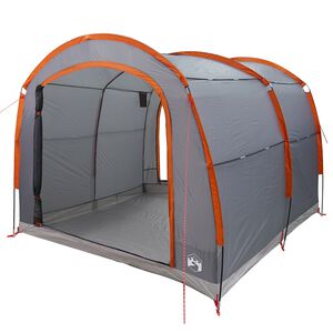 vidaXL Tienda 268 x 240 x 191 cm Impermeable Gris y naranja Poli&eacute;ster