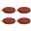 vidaXL Cojines para asiento SOEST 4 uds. 100% Poli&eacute;ster Rojo