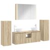 vidaXL Juego de muebles de ba&ntilde;o 6 pcs Roble Sonoma