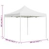 vidaXL Carpa plegable profesional de aluminio blanco 3x3 m