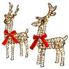 vidaXL Reno Navide&ntilde;o 3D LOVIISA 2 uds. 80 LED Blanco C&aacute;lido