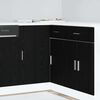 vidaXL Gabinete Base de Esquina de Cocina con puerta Roble negro