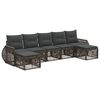 vidaXL Conjunto de sof&aacute;s de jard&iacute;n 7 uds. Gris y Gris Oscuro