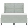 vidaXL Cama tipo Box Spring Gris Claro 200 x 140 cm Poli&eacute;ster