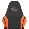 vidaXL Silla gaming de masaje cuero sintético negro y naranja
