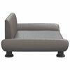 vidaXL Cama para perros de cuero sint&eacute;tico gris 70x45x28 cm