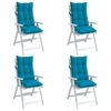 vidaXL Cojines de silla con respaldo alto 4 uds tela Oxford azul claro