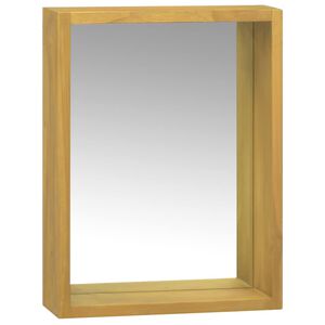 vidaXL Mueble con espejo madera maciza de teca 30x10x40 cm