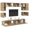 vidaXL Conjunto de mueble de TV 8 pcs Roble artesanal