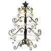 vidaXL &Aacute;rbol de Navidad de metal con soporte Negro 60 cm