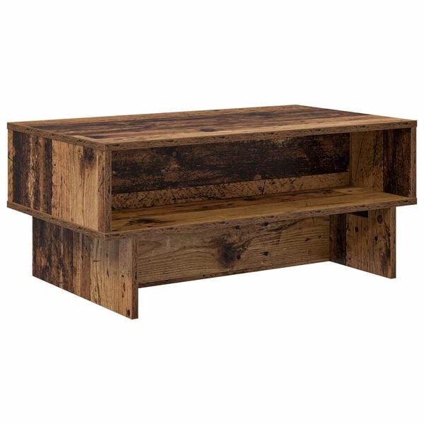 vidaXL Mesa de Caf&eacute; Madera vieja 80 x 46 x 35 cm Madera de ingenier&iacute;a