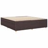 vidaXL Cama sin colch&oacute;n tela marr&oacute;n oscuro 200x200 cm