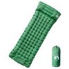 vidaXL Colch&oacute;n de camping autoinflable con almohada 1 persona verde