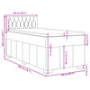 vidaXL Cama box spring con colch&oacute;n tela gris oscuro 100x200 cm