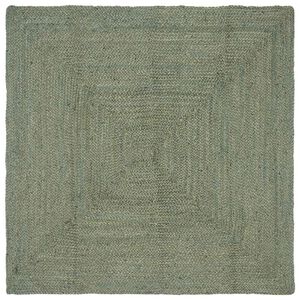 vidaXL Alfombra de &aacute;rea Verde oliva 120 x 120 cm yute