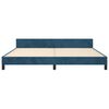 vidaXL Estructura cama sin colch&oacute;n terciopelo azul oscuro 200x200 cm