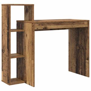 vidaXL Escritorio Madera envejecida Madera de ingenier&iacute;a