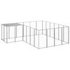vidaXL Perrera plateada 8,47 m&sup2; acero