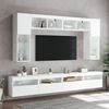 vidaXL Muebles de TV de pared con luces LED 2 uds blanco 60x30x40 cm