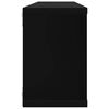 vidaXL Estante cubo de pared 2 uds contrachapado negro 60x15x23 cm
