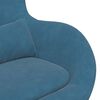 vidaXL Silla Huevo con Puff with Footstool Azul Terciopelo