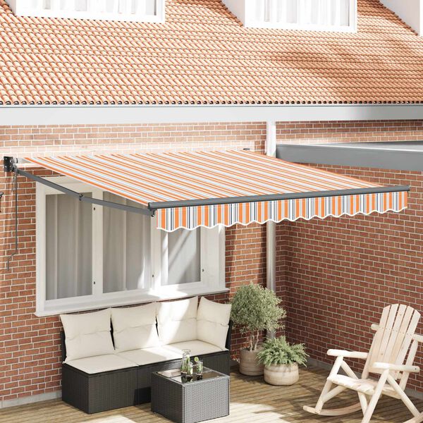 vidaXL Toldo Retr&aacute;ctil Multicolor 300 x 250 cm Poli&eacute;ster y Aluminio