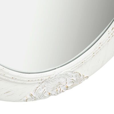 vidaXL Espejo de pared estilo barroco blanco 50x70 cm