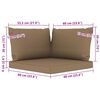 vidaXL Juego de muebles de jard&iacute;n 6 piezas con cojines taupe