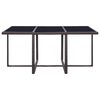 vidaXL Set comedor de jardín 11 pzas y cojines ratán sintético marrón