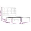 vidaXL Estructura de cama sin colch&oacute;n madera maciza de pino 180x200 cm
