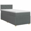 vidaXL Cama box spring con colch&oacute;n Gris oscuro 80 x 200 cm Tela