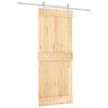 vidaXL Puerta Corredera Natural y Blanco 85 x 210 cm