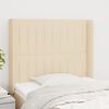 vidaXL Cabecero con orejas de tela color crema 103x16x118/128 cm