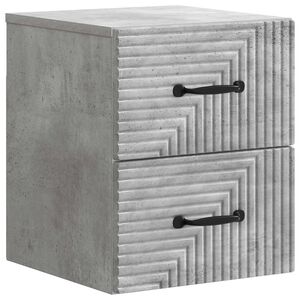 vidaXL Mesita de Noche de Pared Gris Hormig&oacute;n 34,5 x 33 x 40 cm