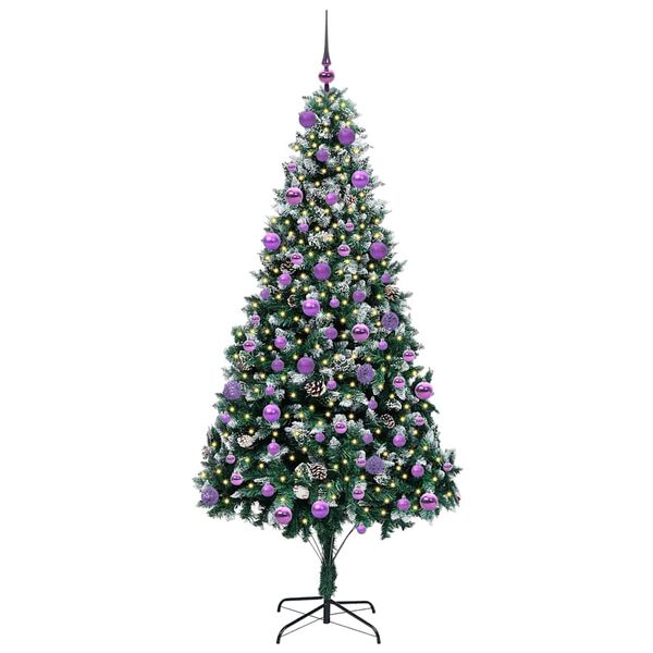 vidaXL Árbol de Navidad artificial Verde 210 cm PVC y Acero y Plástico