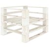 vidaXL Sill&oacute;n de jard&iacute;n de palets de madera blanco